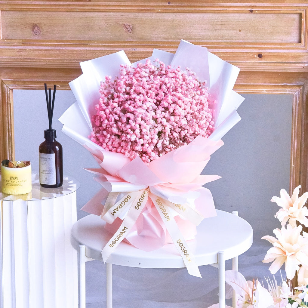Baby Pink Baby Breath Hand Bouquet image 5