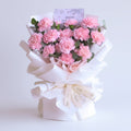 Blooming Heart Pink Carnation Hand Bouquet - Medium image 0