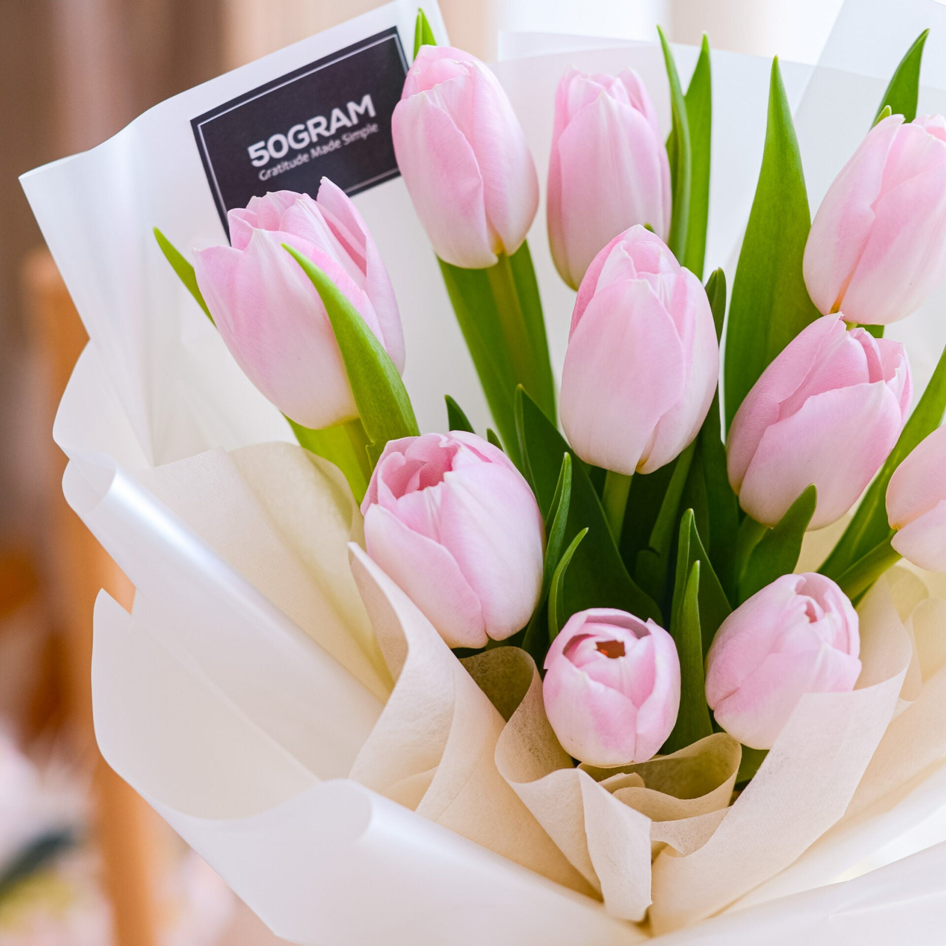Light Pink Tulips Hand Bouquet image 5