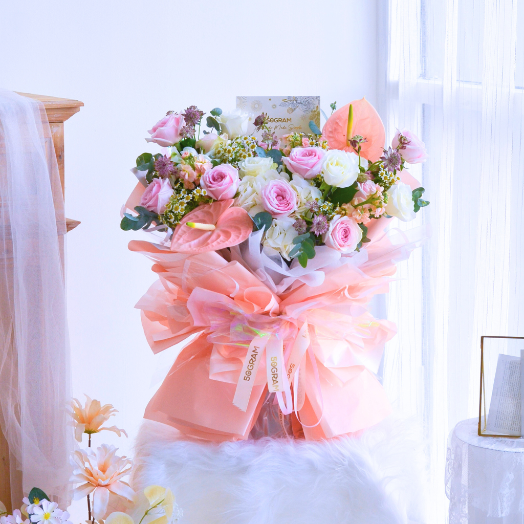 Pink Blush Blossoms Hand Bouquet image 2