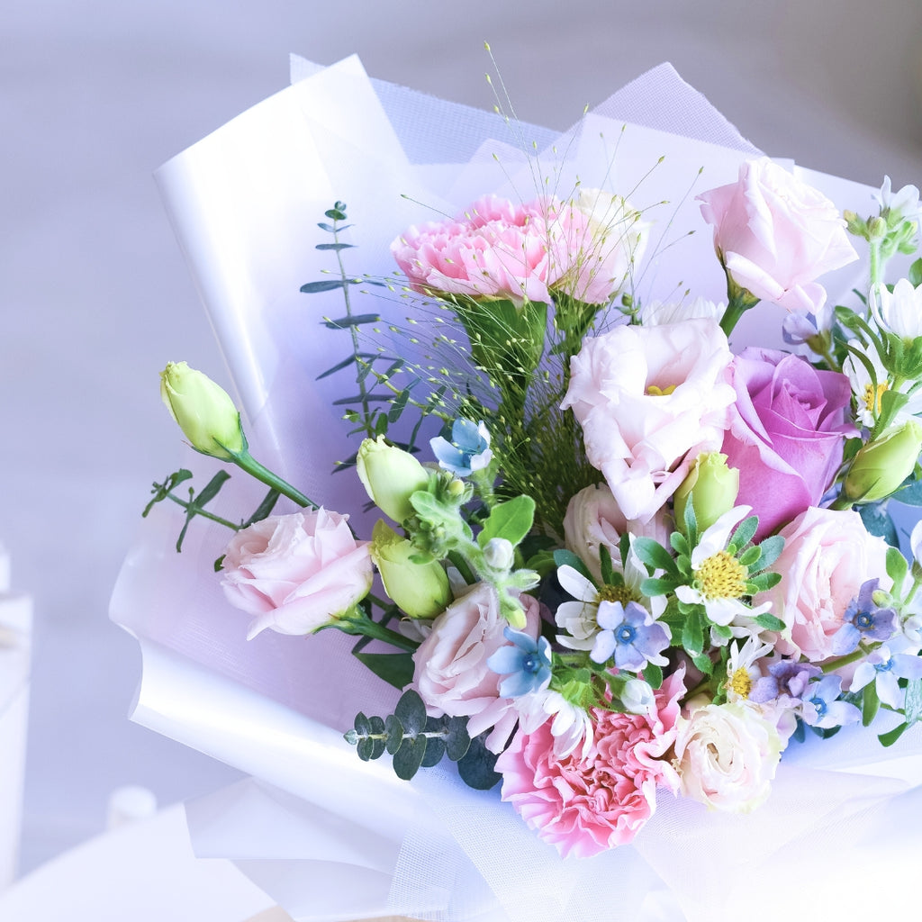 Fairy Floss Purple Roses Hand Bouquet image 7