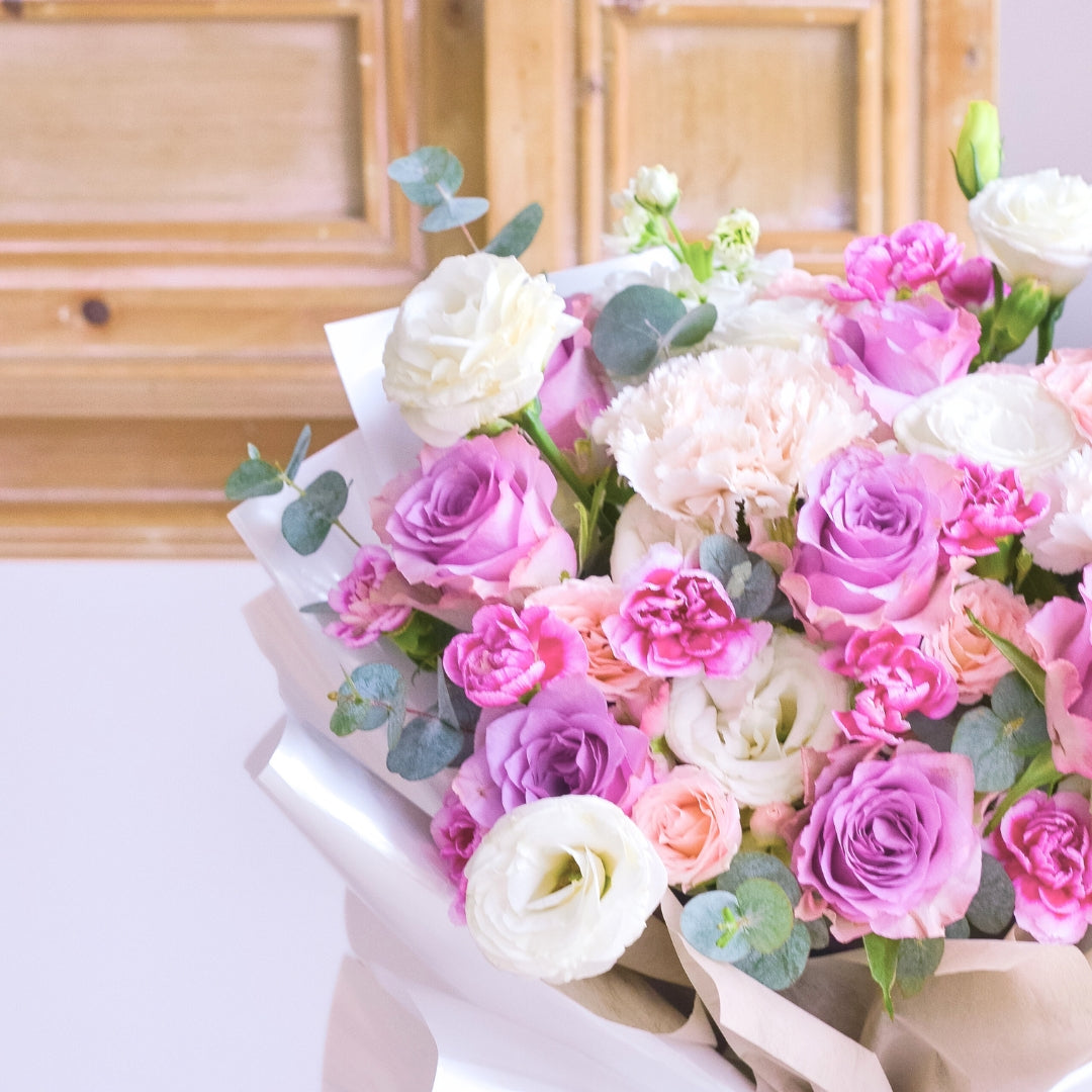 Violet Grace Purple Rose Hand Bouquet image 8