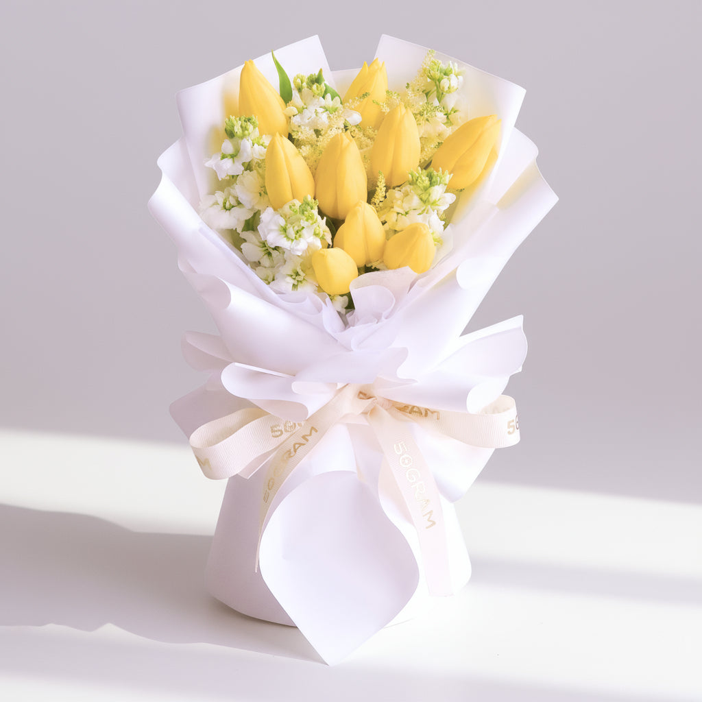 Yellow Tulips Hand Bouquet image 0