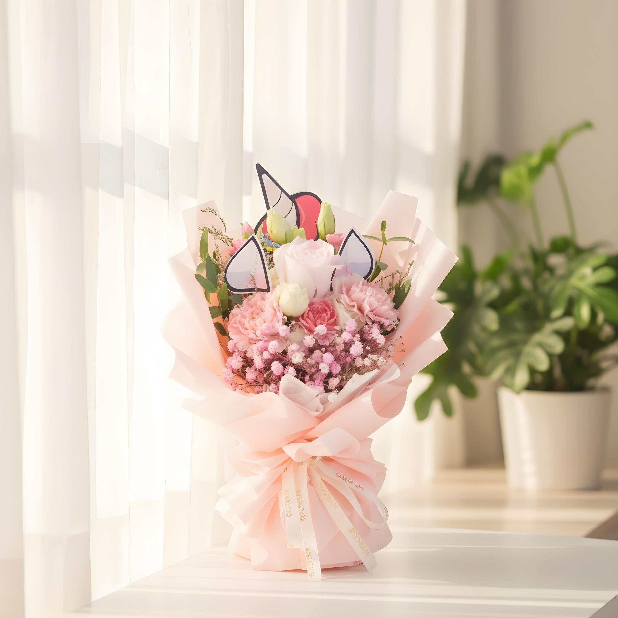 Mini Miracle Pink Carnation Bouquet image 2
