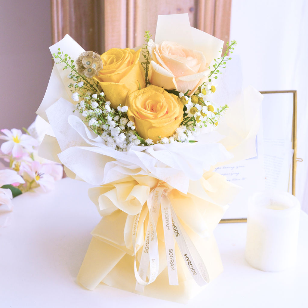 Yellow Hope Mini Hand Bouquet image 6