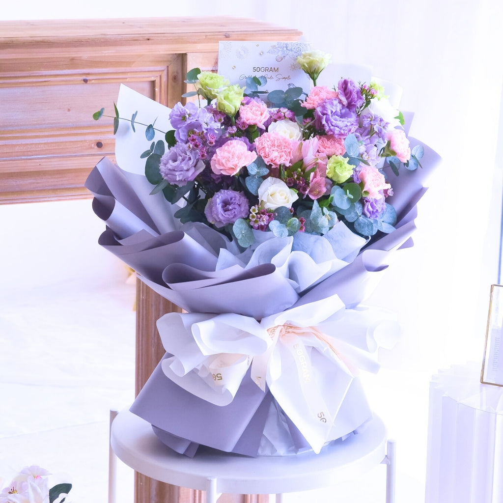 Heartfelt Gratitude Pink Carnation Hand Bouquet image 3