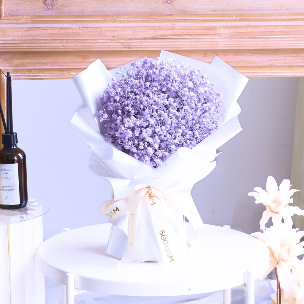 Baby Lavender Baby Breath Hand Bouquet image 7