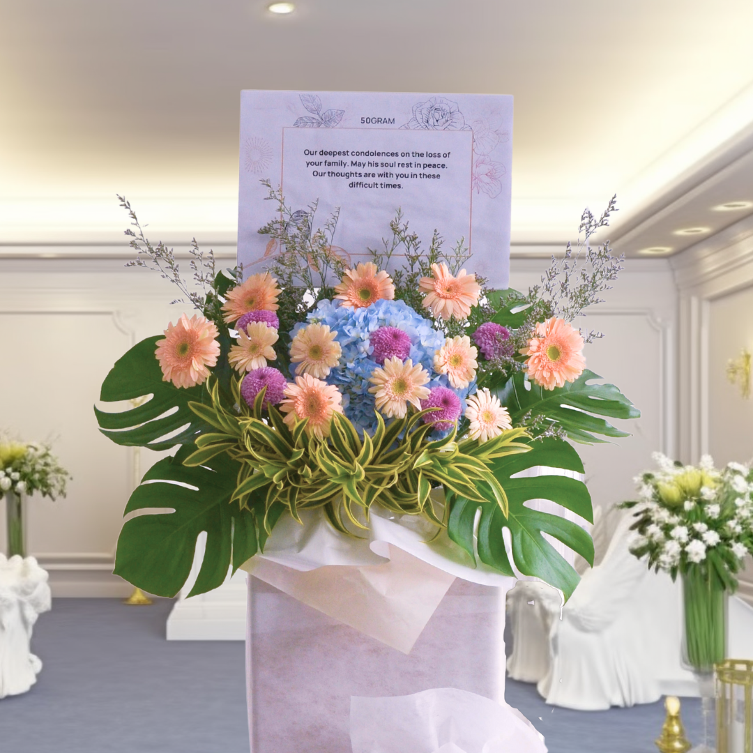 Harmony's Embrace | Condolences Flower Stand image 4