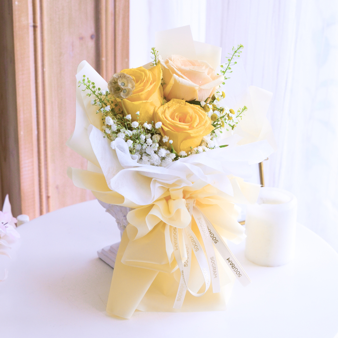 Yellow Hope Mini Hand Bouquet image 3