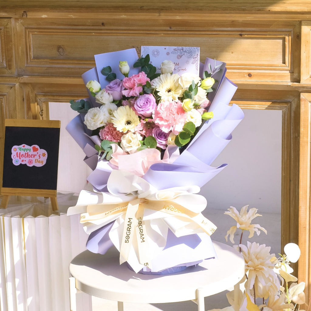 Garden of Gratitude Lilac Pink Hand Bouquet image 5