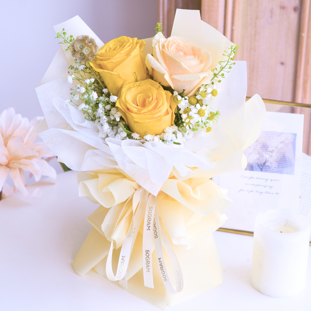 Yellow Hope Mini Hand Bouquet image 5