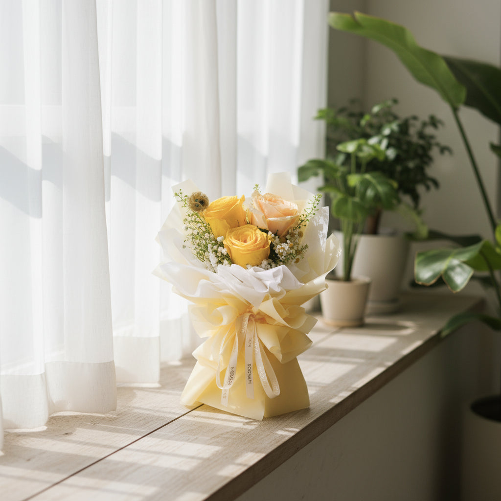 Yellow Hope Mini Hand Bouquet image 1