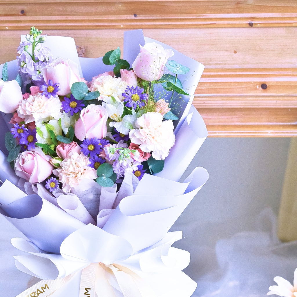 Duska Bloom Pink Roses Hand Bouquet image 13