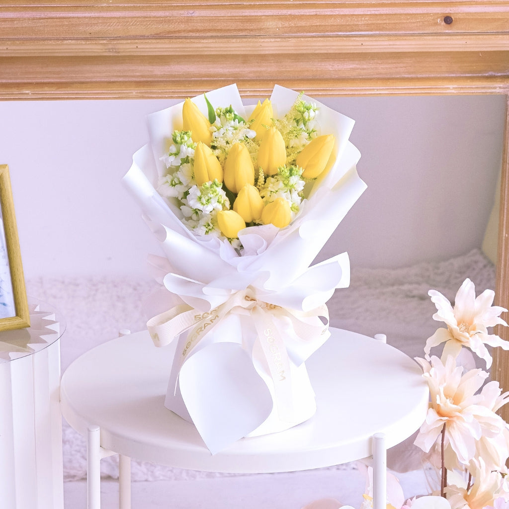 Yellow Tulips Hand Bouquet image 3