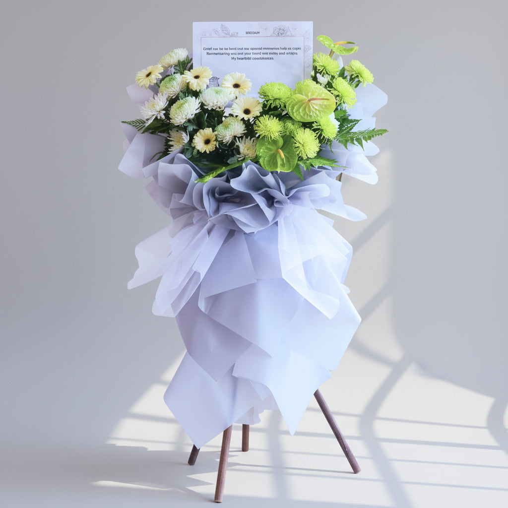 Whispering Grace | Condolences Flower Stand image 0