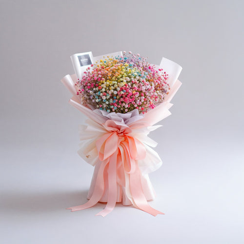 Baby Rainbow Baby Breath Hand Bouquet image 0