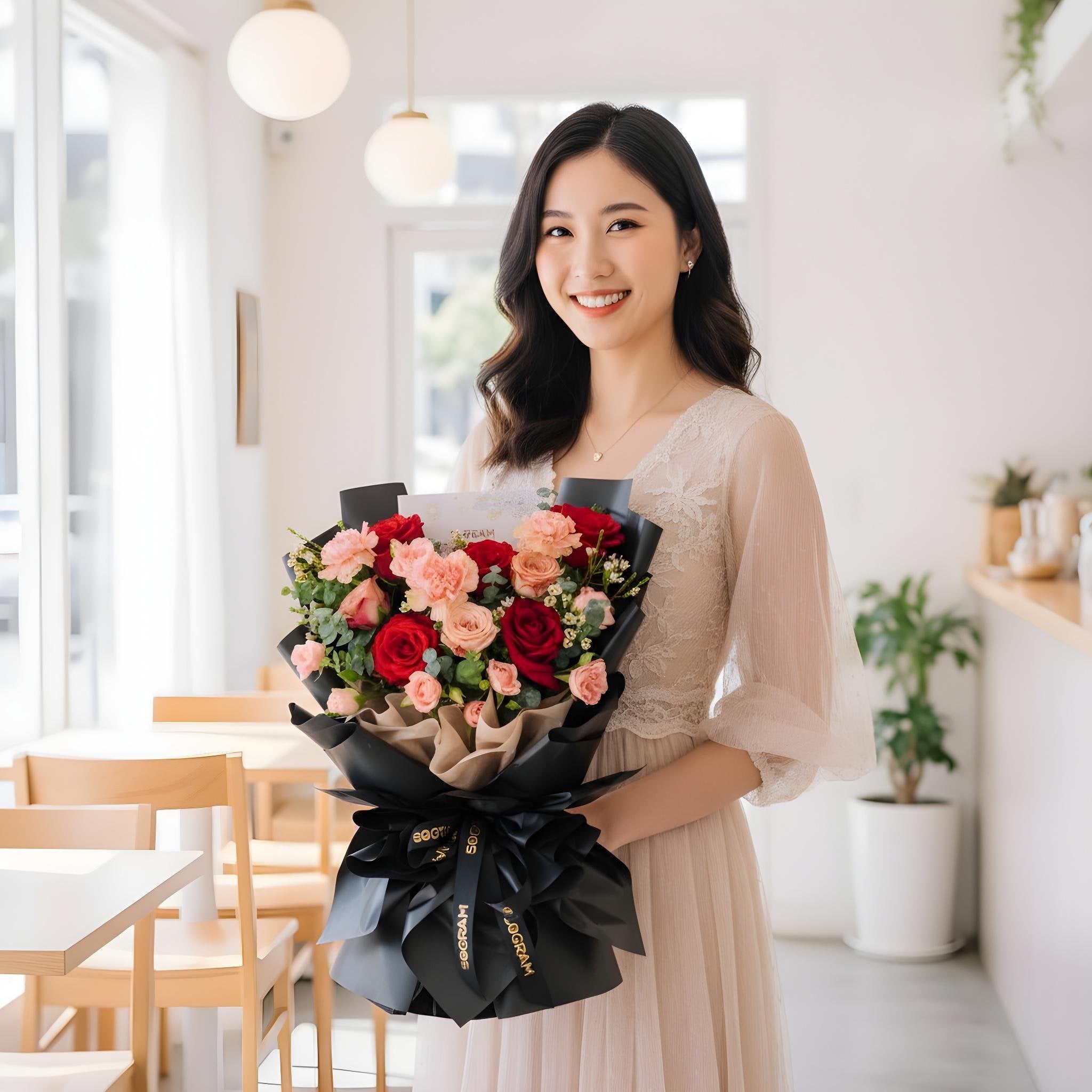 Enchanting Eternity Roses Hand Bouquet image 3