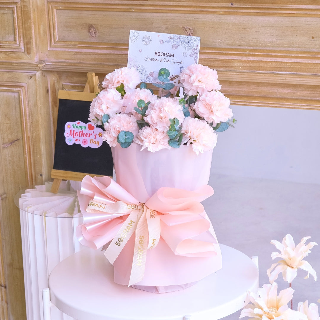 Enduring Petals Pink Carnation Russian Style Bouquet image 4
