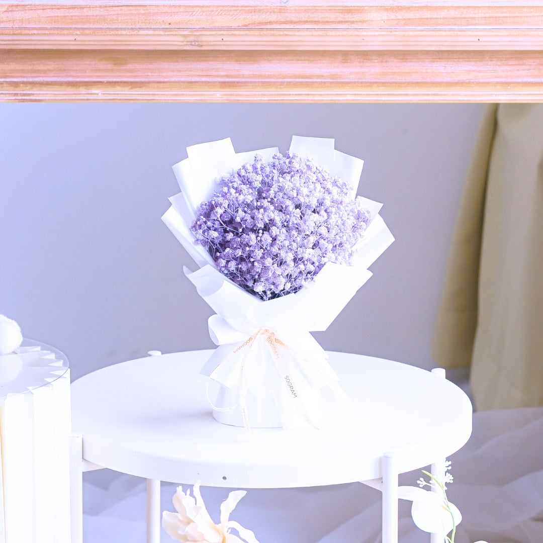 Baby Lavender Baby Breath Hand Bouquet image 12