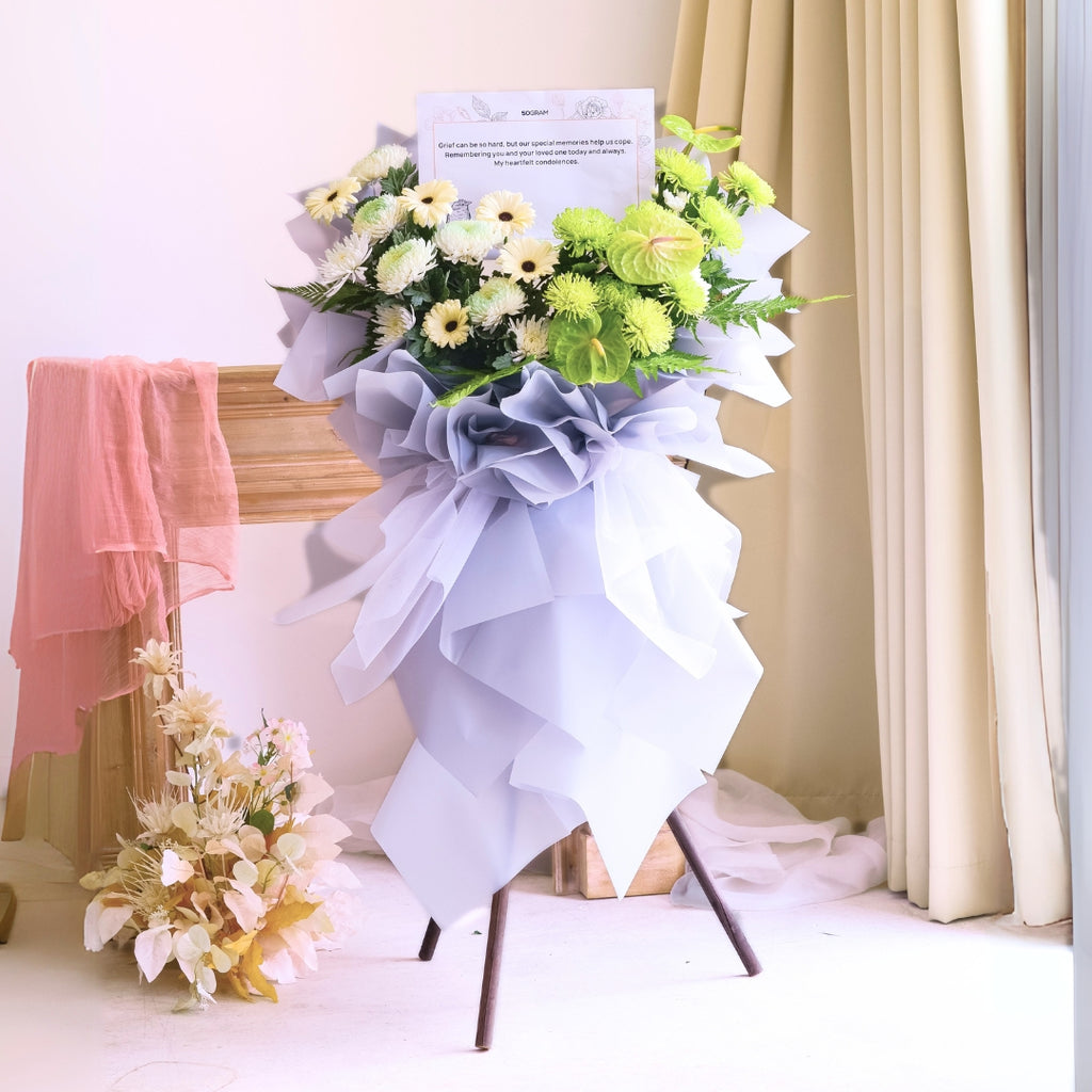 Whispering Grace | Condolences Flower Stand image 3