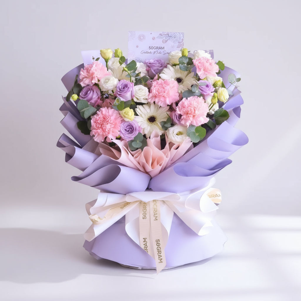Garden of Gratitude Lilac Pink Hand Bouquet image 0