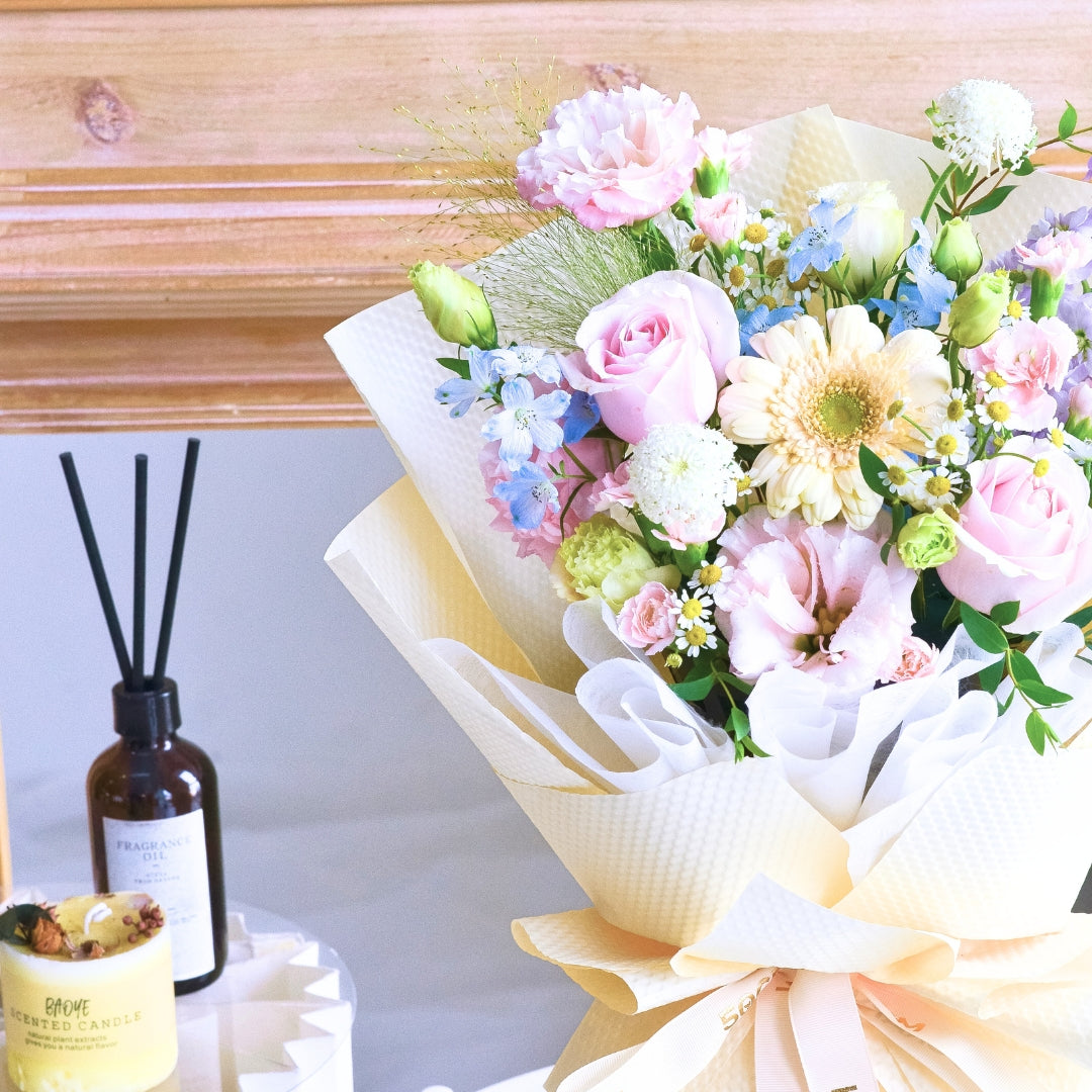 Pastel Poise Pink Roses Hand Bouquet image 6