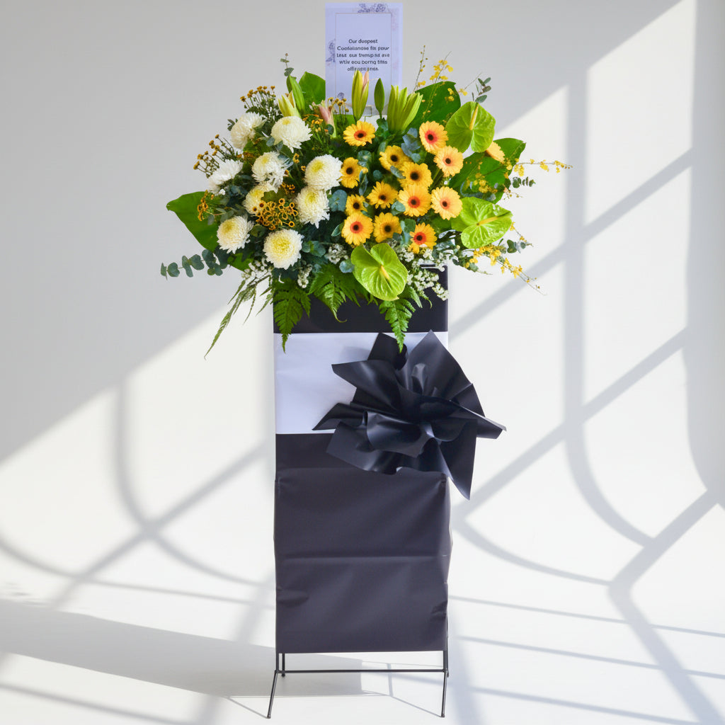 Soft Peace | Condolences Flower Stand image 0
