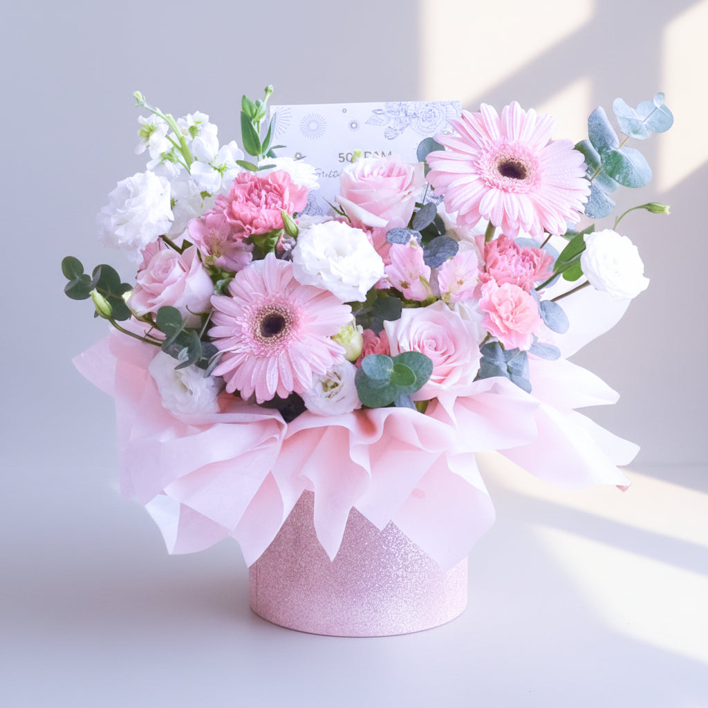 Precious Posy Pink Daisy Flower Box image 0