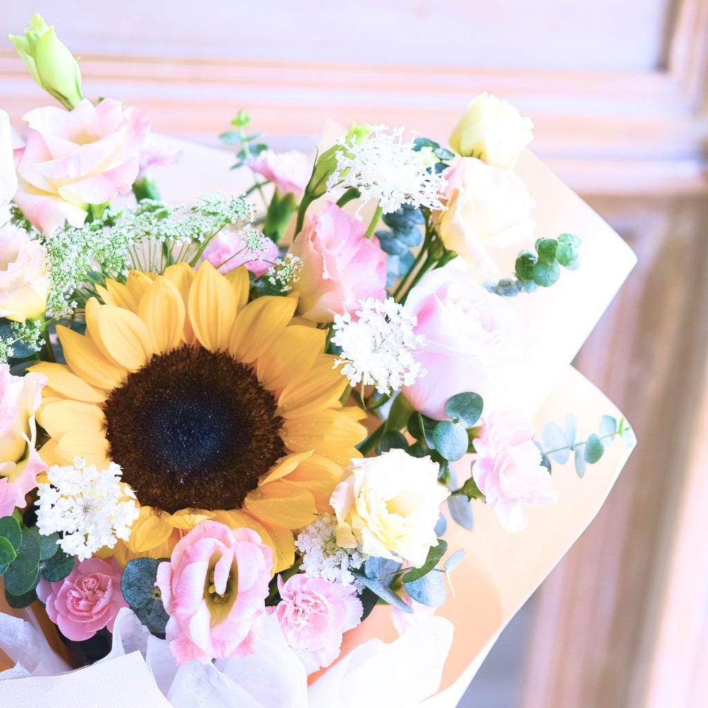 Morning Blush Sunflower Hand Bouquet image 7