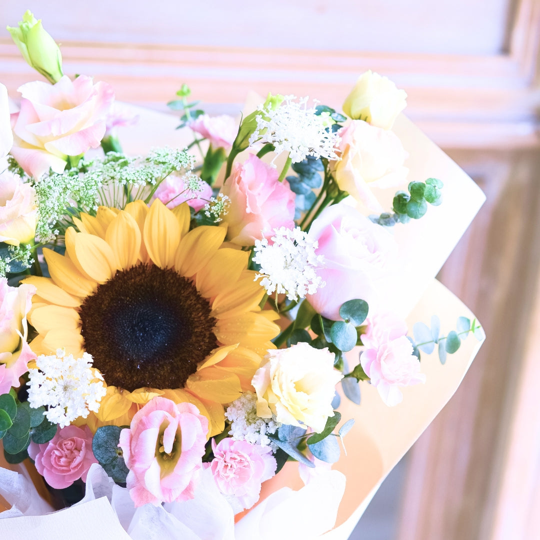 Morning Blush Sunflower Hand Bouquet image 7
