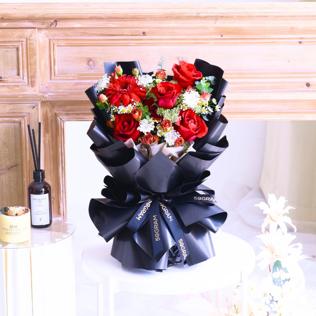 Firelight Love Qi Xi Hand Bouquet image 2