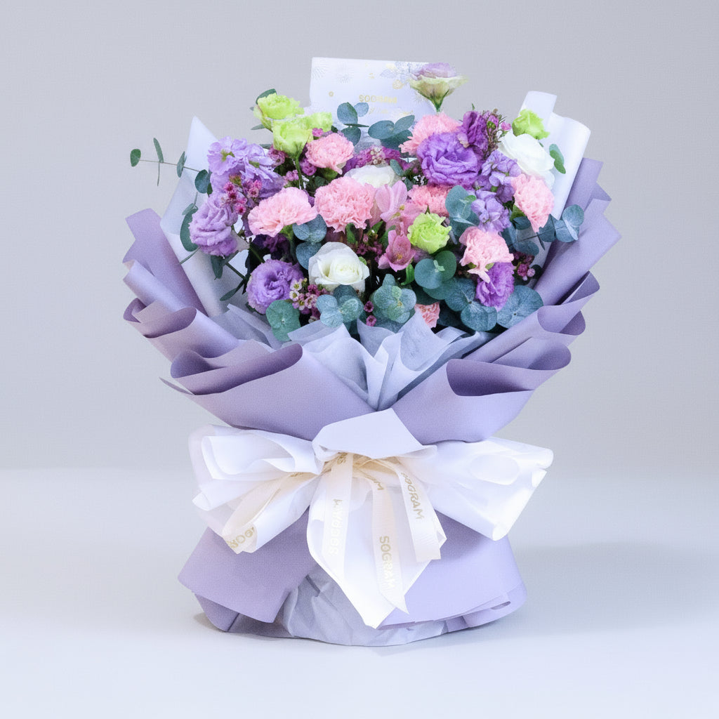 Heartfelt Gratitude Pink Carnation Hand Bouquet image 0