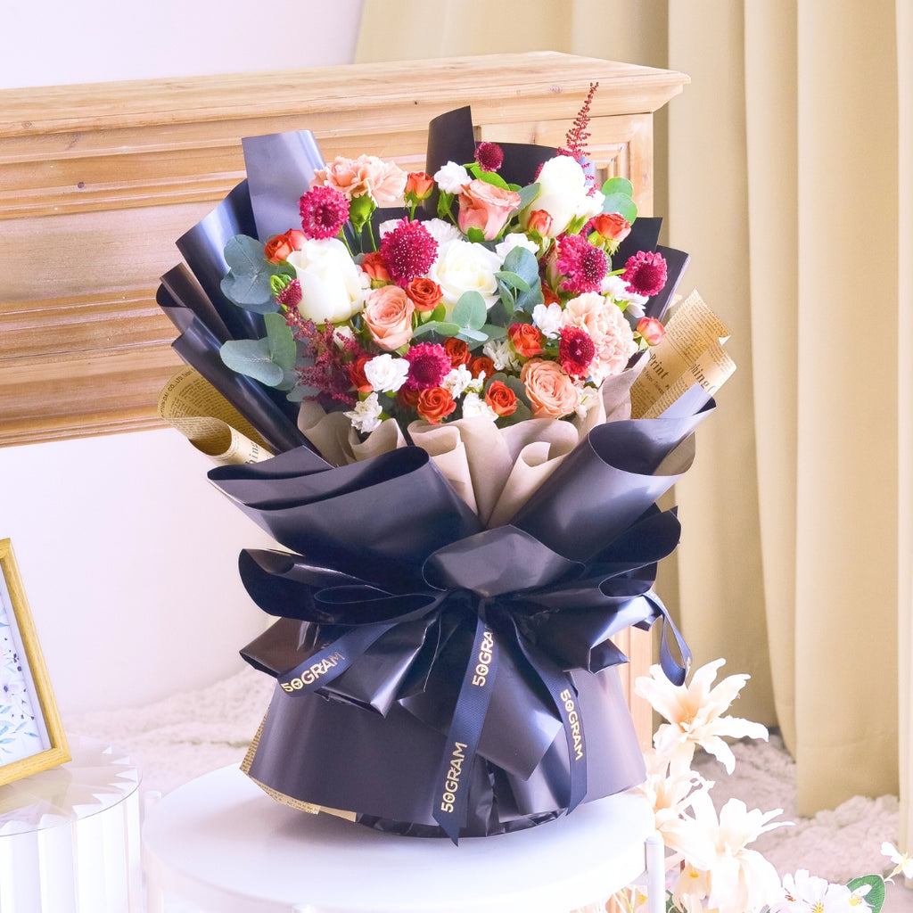 Russet Blooms Cappuccino Roses Hand Bouquet image 11