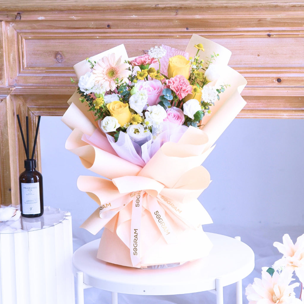 Buttercup Whimsy Yellow Roses Hand Bouquet image 10