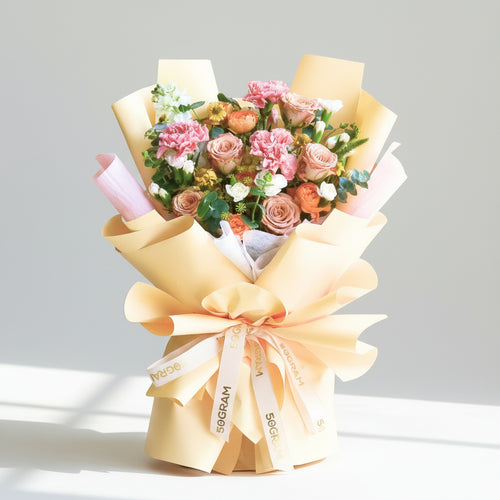 Caramel Cloud Cappuccino Roses Hand Bouquet image 0
