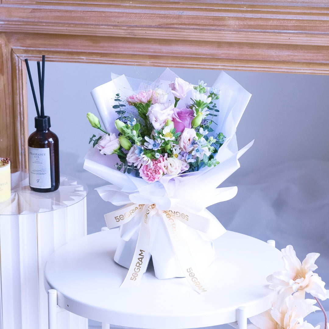 Fairy Floss Purple Roses Hand Bouquet image 5