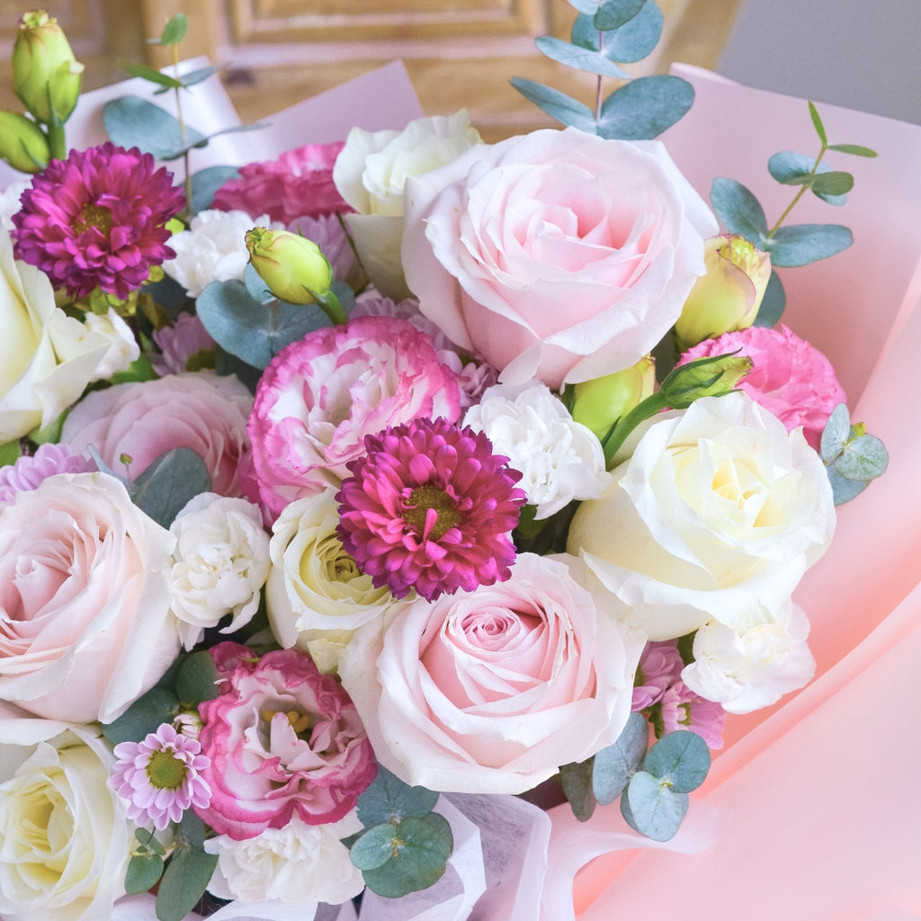 Rosy Embrace Pink Rose Hand Bouquet image 8