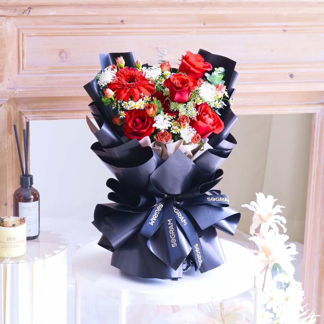 Firelight Love Qi Xi Hand Bouquet image 4
