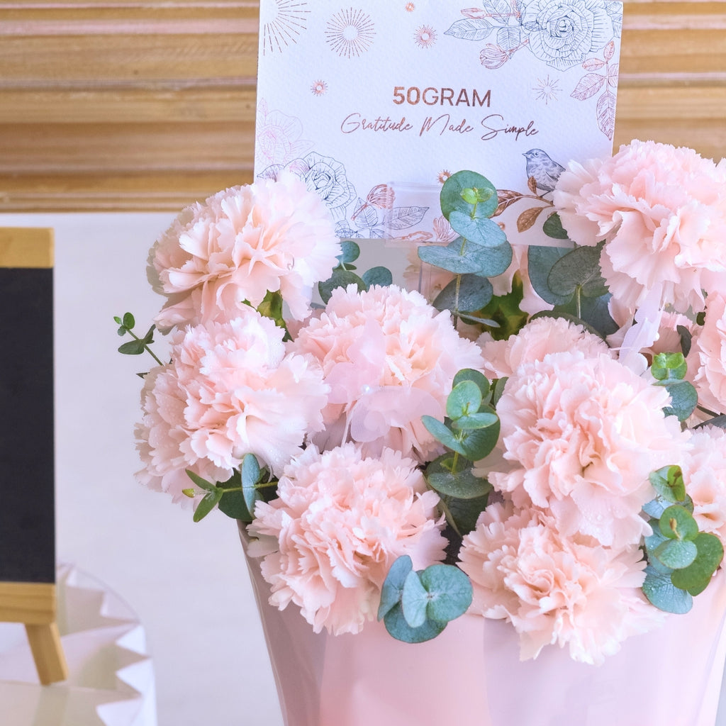 Enduring Petals Pink Carnation Russian Style Bouquet image 5