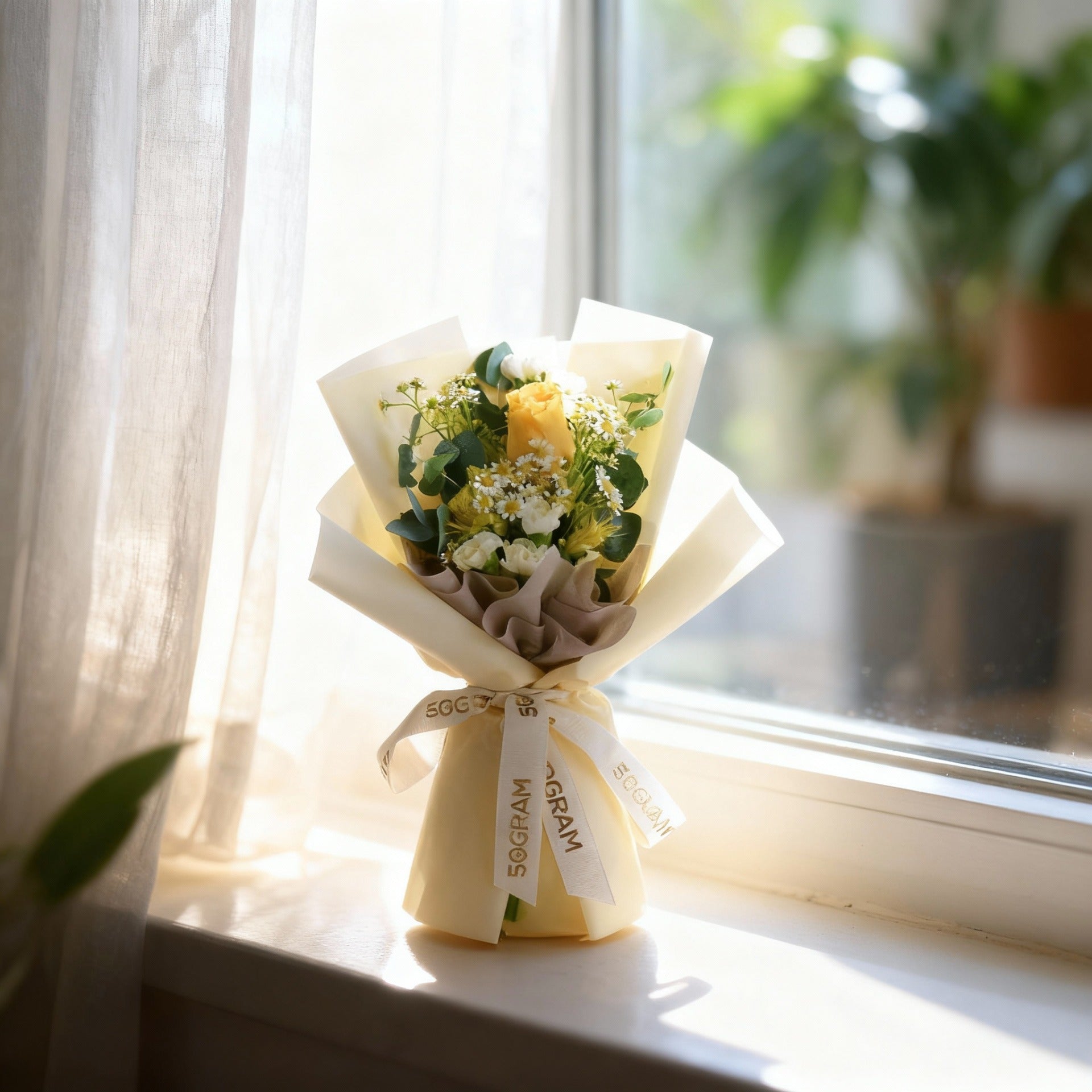 Honey Hug Yellow Rose Hand Bouquet image 2