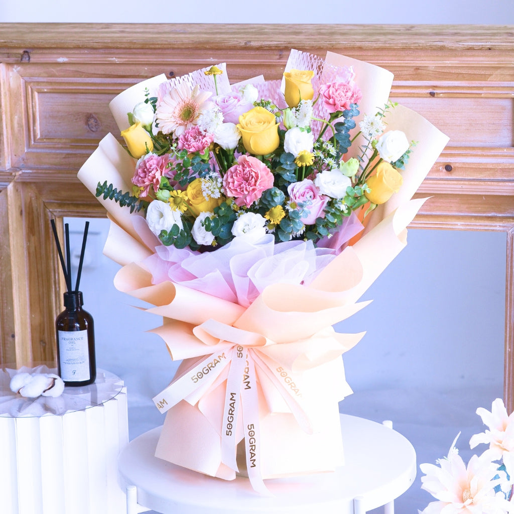 Buttercup Whimsy Yellow Roses Hand Bouquet image 14