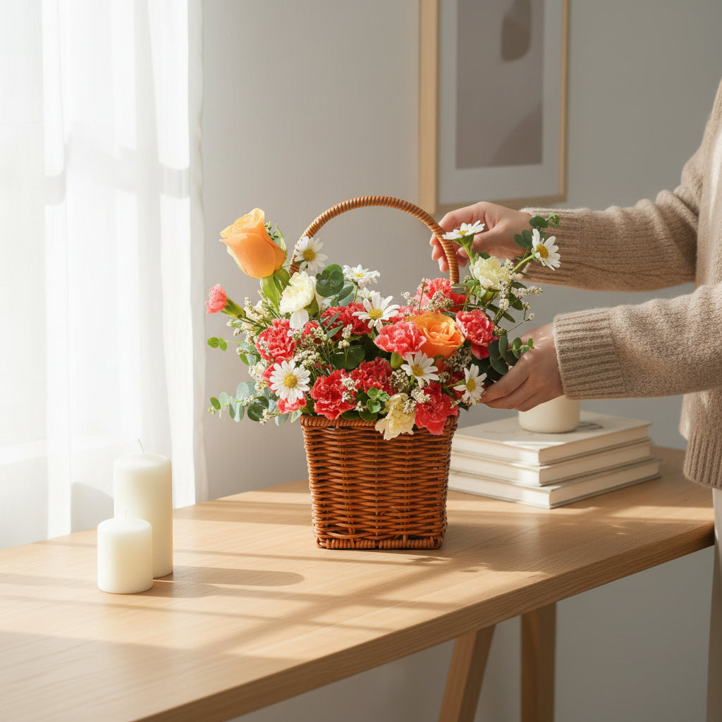 Lunar Bloom Flower Basket image 1