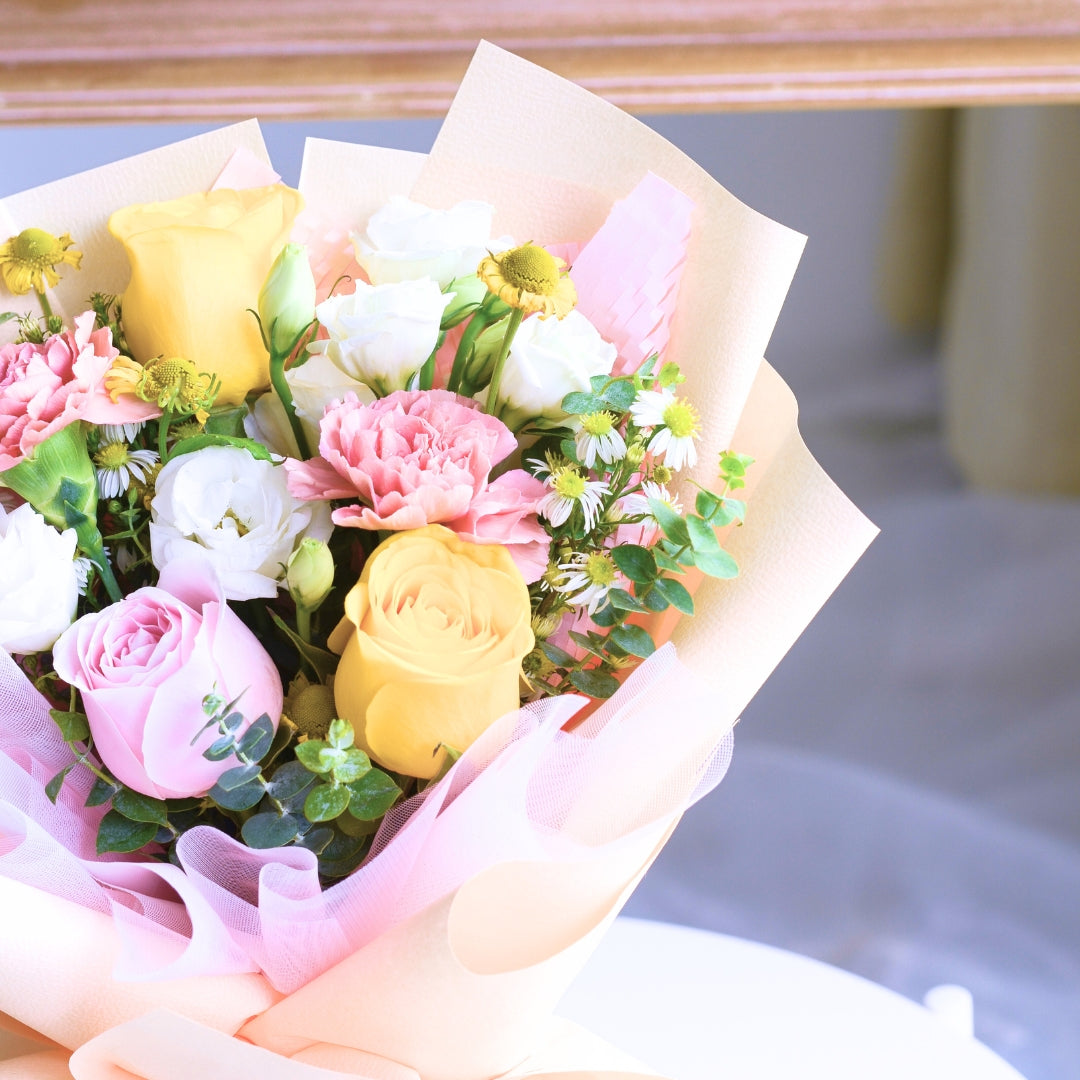 Buttercup Whimsy Yellow Roses Hand Bouquet image 8