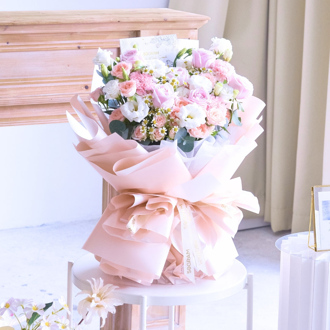 Amore Blossom Pink Rose Hand Bouquet image 5