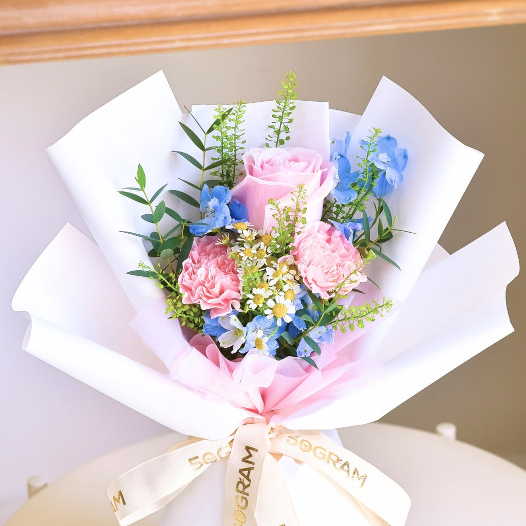 Bright Day Pink Carnation Hand Bouquet image 6