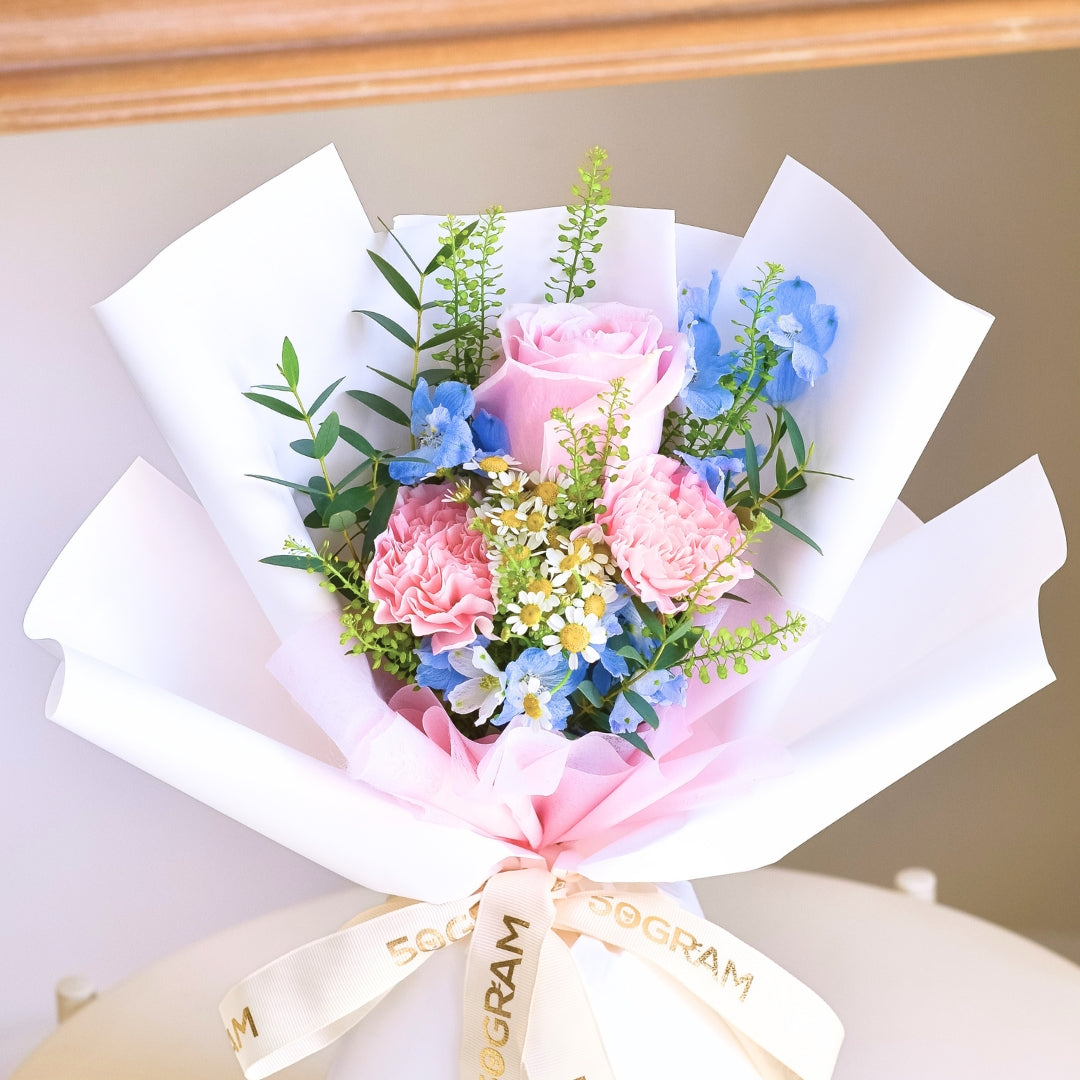 Bright Day Pink Carnation Hand Bouquet image 6
