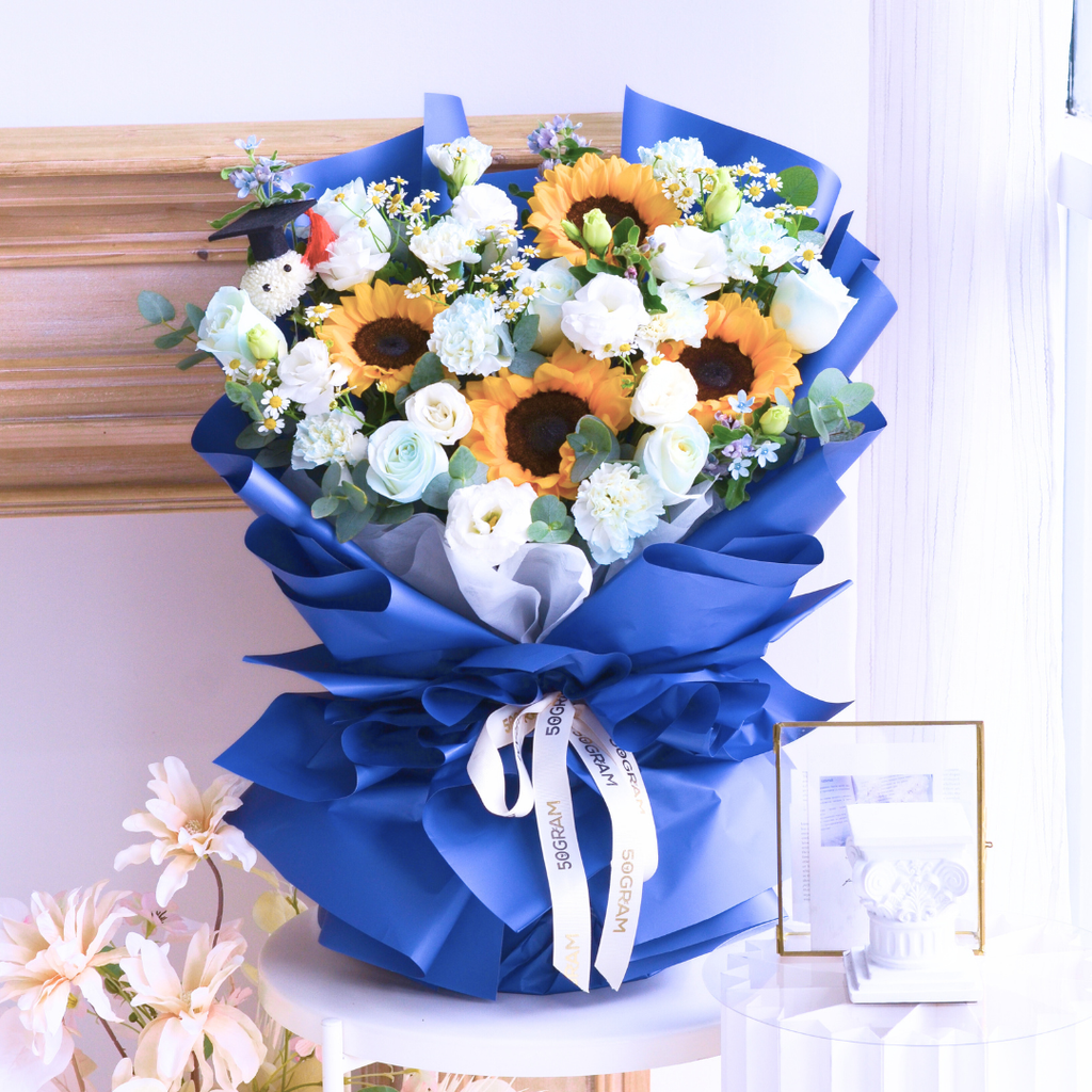 Floral Milestone Sunflower Hand Bouquet image 4