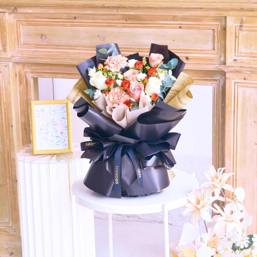 Russet Blooms Cappuccino Roses Hand Bouquet image 9