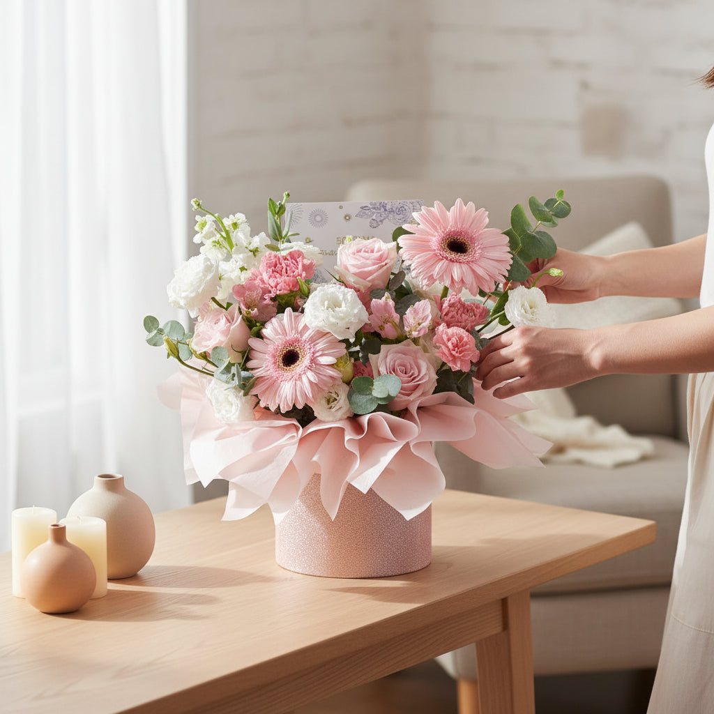 Precious Posy Pink Daisy Flower Box image 1