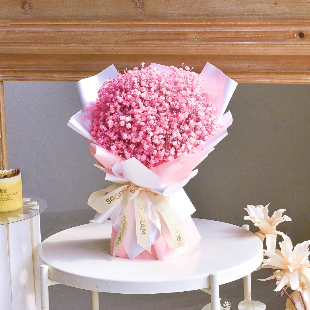 Baby Pink Baby Breath Hand Bouquet image 6